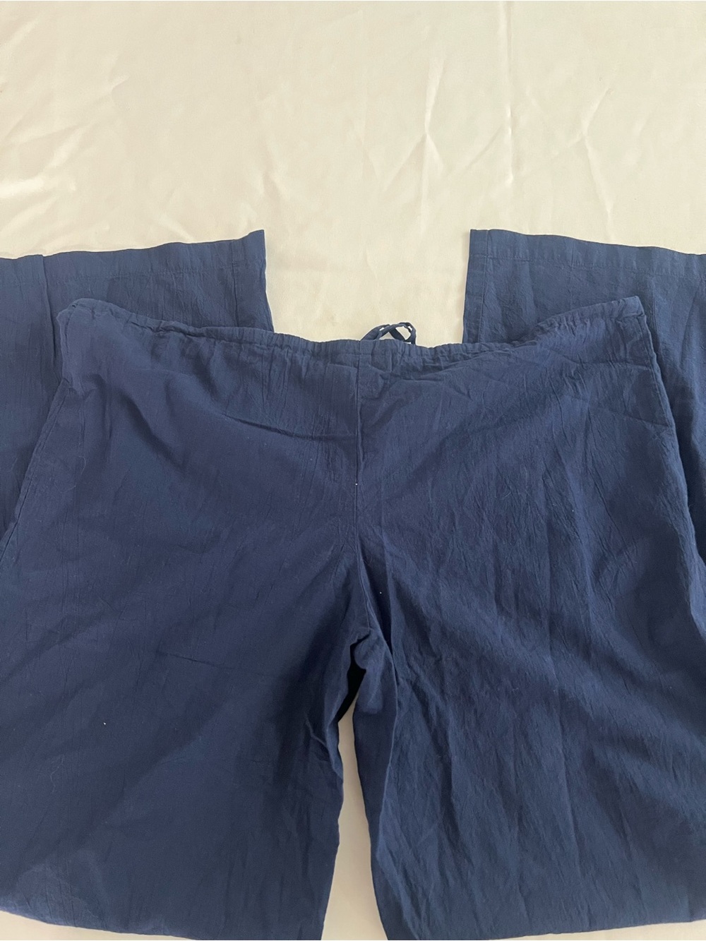 Tommy Bahama Navy Drawstring Wide-Leg Pants 100% cotton - Picture 6 of 10